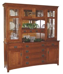 Cape Cod Mission 72" 6-drawer Hutch